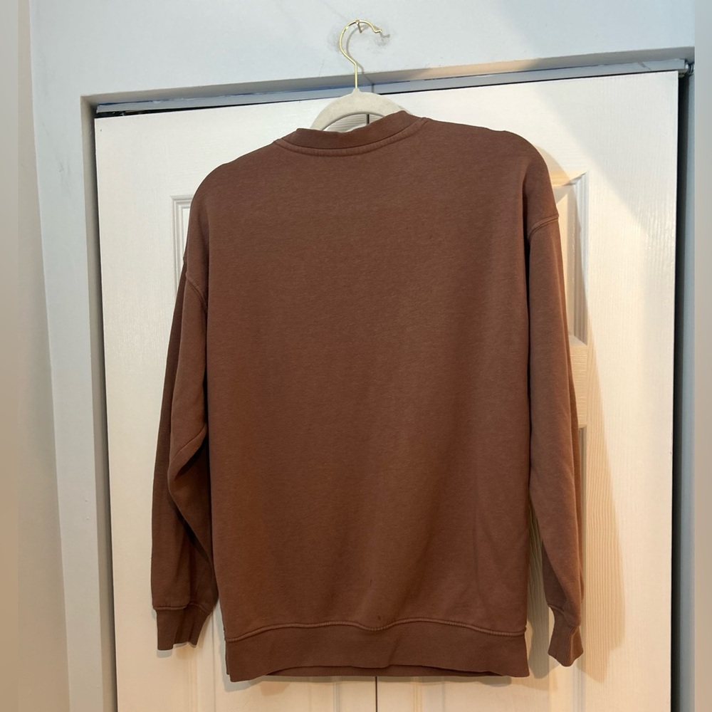 Goodie Two Sleeves Butterfly Sweatshirt XS Brown Hermosa Mariposa Graphic - Picture 4 of 6